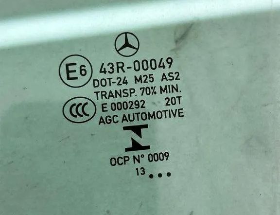 MERCEDES-BENZ E-Class W211/S211 (2002-2009) Стекло задней левой двери 43R00049 31532283