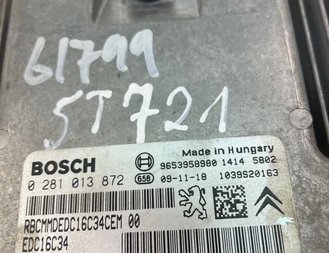 PEUGEOT 308 T7 (2007-2015) Блок управления двигателем 9664843780,0281013872 28199360