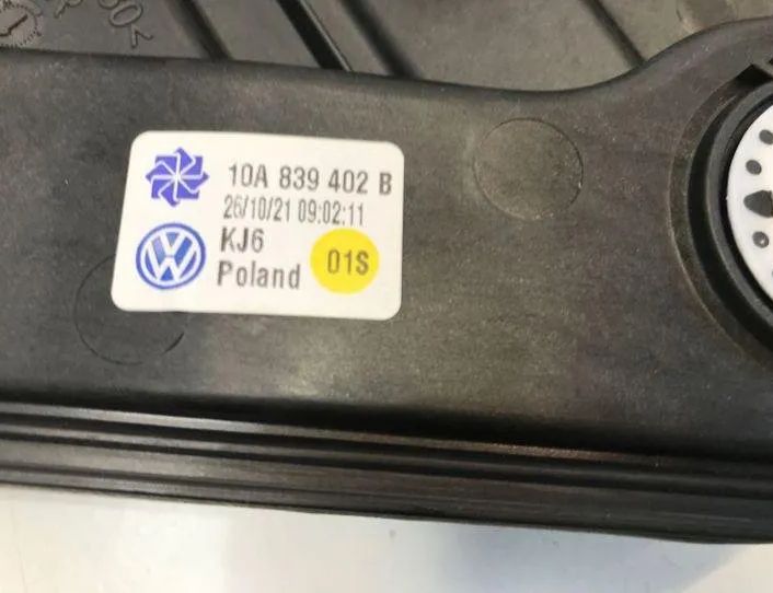VOLKSWAGEN ID.3 1 generation (2019-2023) Регулятор вікна задніх правих дверей 10A839402B,PODNOSNIK,TYL 24279016