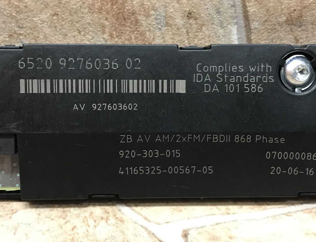 BMW 5 Series F10/F11 (2009-2017) Антенный модуль 9276036 23110599