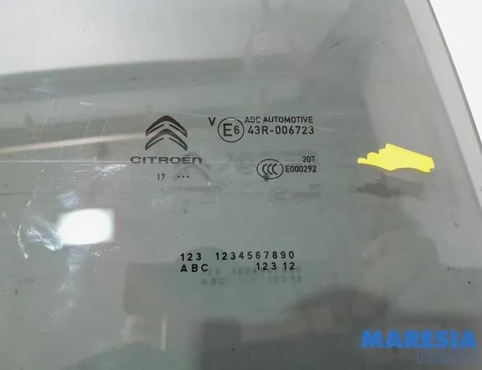 CITROËN C3 3 generation (2016-2024) Скло вікна задніх правих дверей 43R006723,9813022980 27345637