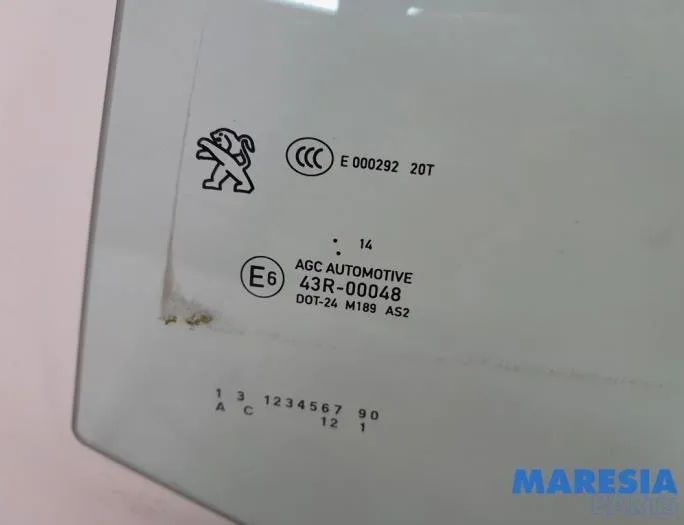 PEUGEOT 308 T9 (2013-2021) Стекло задней левой двери 43R00048,E000292,9801011380 27392781