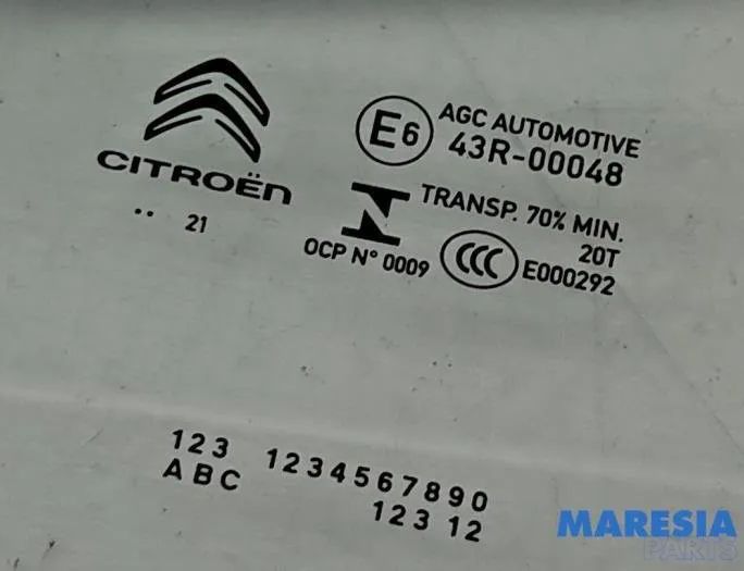 CITROËN C3 3 generation (2016-2024) Стекло задней праой двери 98130227,9813022780 28870014