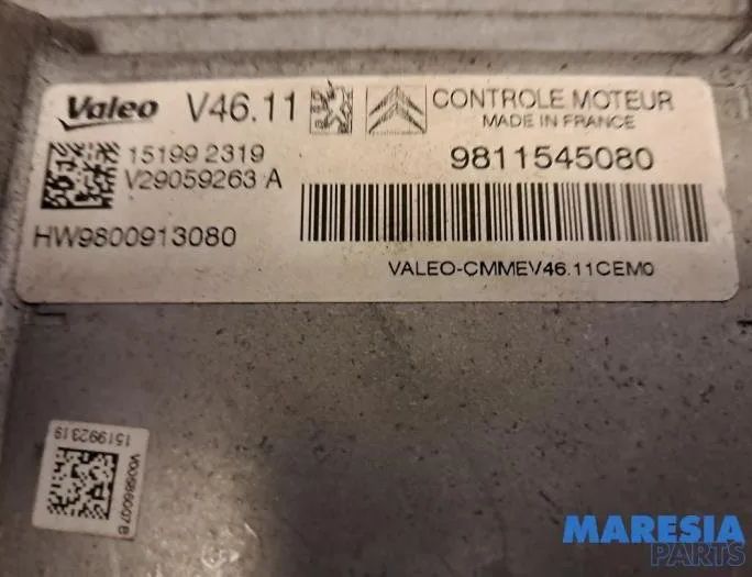 PEUGEOT 208 Peugeot 208 (2012-2015) Блок керування двигуном ECU 9811545080,9807531680,1611427780,9663123380,1614305080 30399906