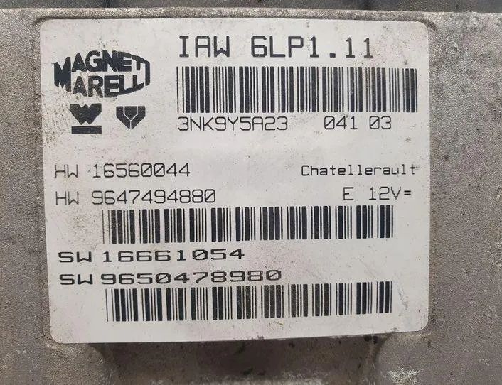 CITROËN Xsara Picasso 1 generation (1999-2010) Блок управления двигателем 9650478980,20BENZ,96747494880 24159290