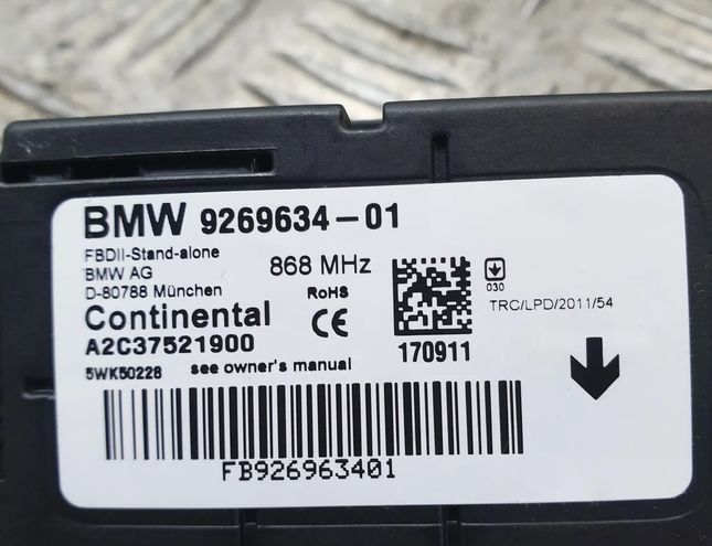 BMW 1 Series F20/F21 (2011-2020) Блок управления сигнализацией 926963401,a2c37521900 13513228