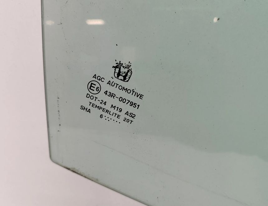 HONDA Civic 10 generation (2015-2021) Скло вікна задніх правих дверей 73400-TGG-305,43R-007951 27303168