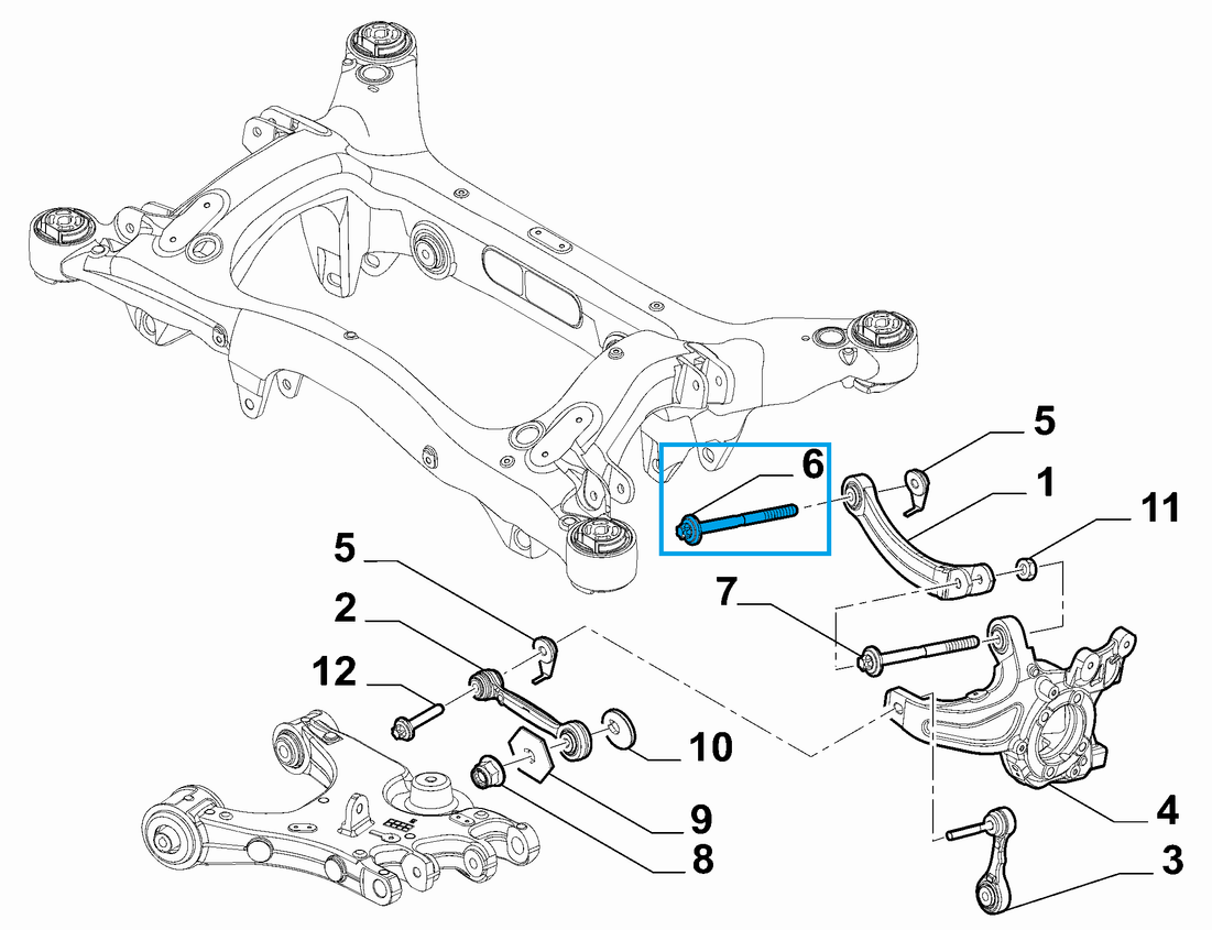 ALFA ROMEO Stelvio 949 (2017-2023) Задні частини підвіски 50544857,50536604,Fits,Left,Right,Sides 25631824