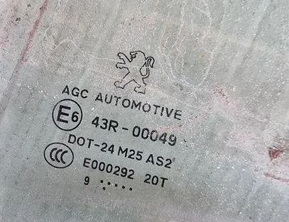 PEUGEOT 308 T7 (2007-2015) Стекло задней левой двери 43R00049,E000292 25543827