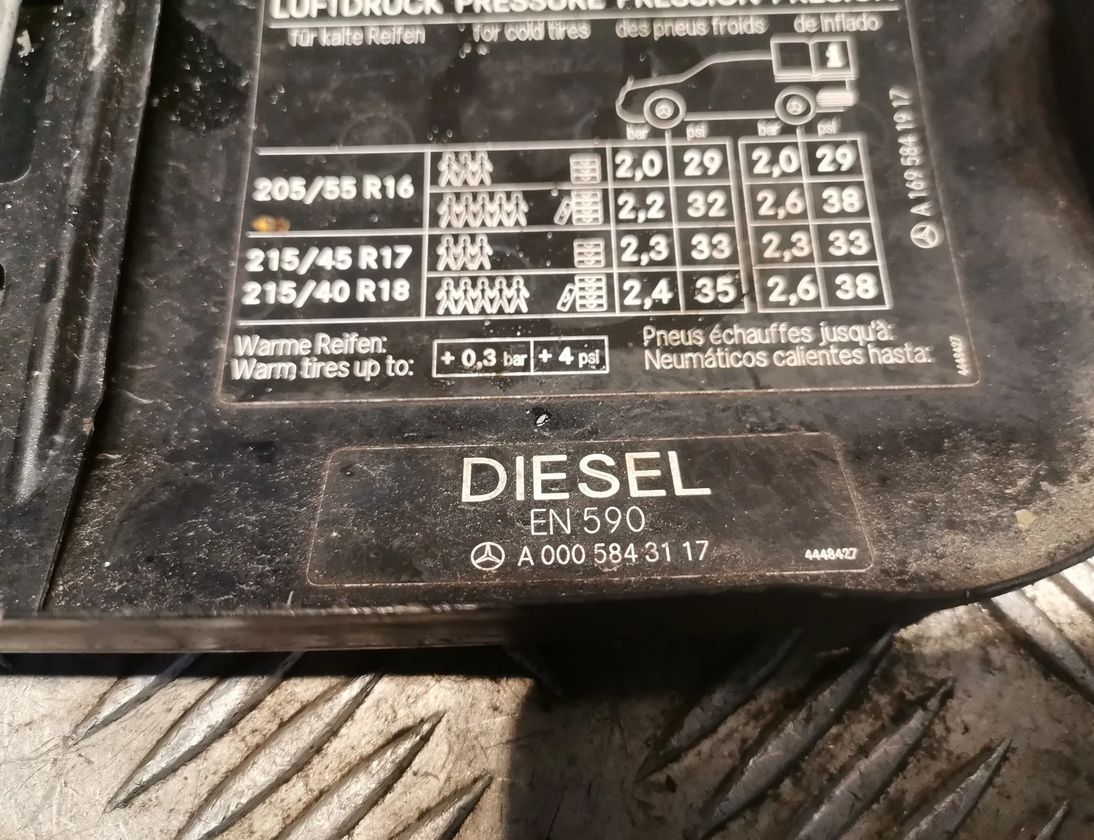 MERCEDES-BENZ B-Class W245 (2005-2011) Крышка бензобака 0005843117,A0005843117 23956012