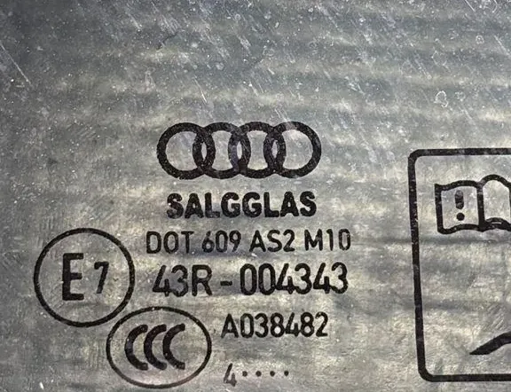 AUDI A6 C6/4F (2004-2011) Задня ліва дверна віконце 43R004343 33146663