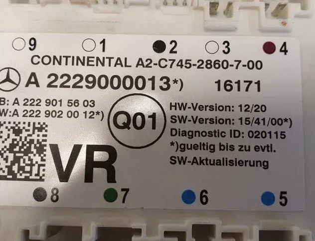 MERCEDES-BENZ GLC X253 (2015-2024) Блок керування задніми правими дверима A2229000013 31580824