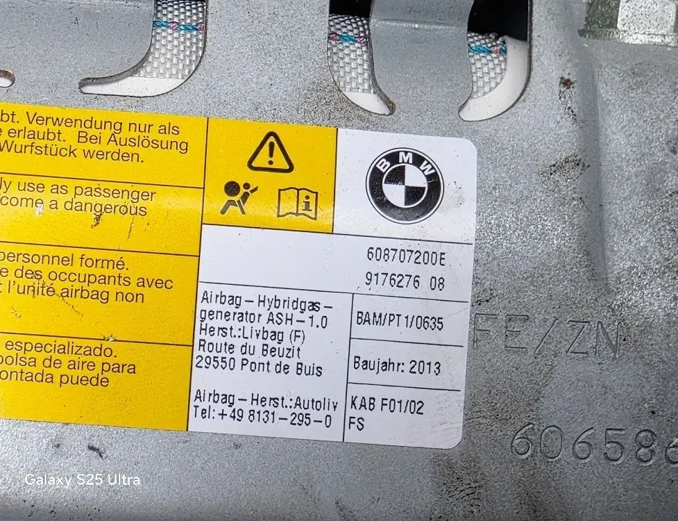 BMW 7 Series F01/F02 (2008-2015) Колінна подушка SRS Airbag 9176276,BAMPT10635 33126319