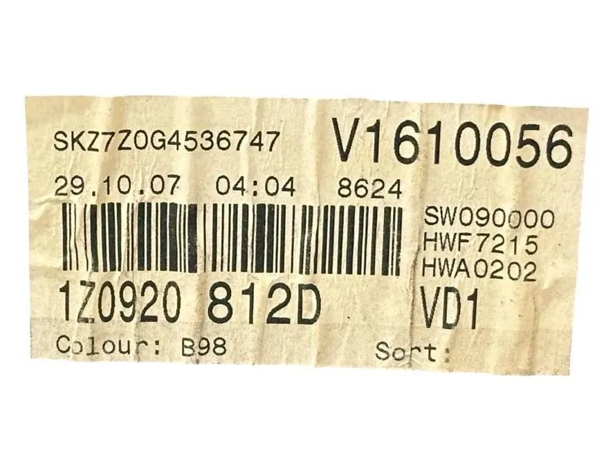 SKODA Octavia 2 generation (2004-2013) Спидометр 1Z0920812D,SKZ7Z0G4536747 33334934