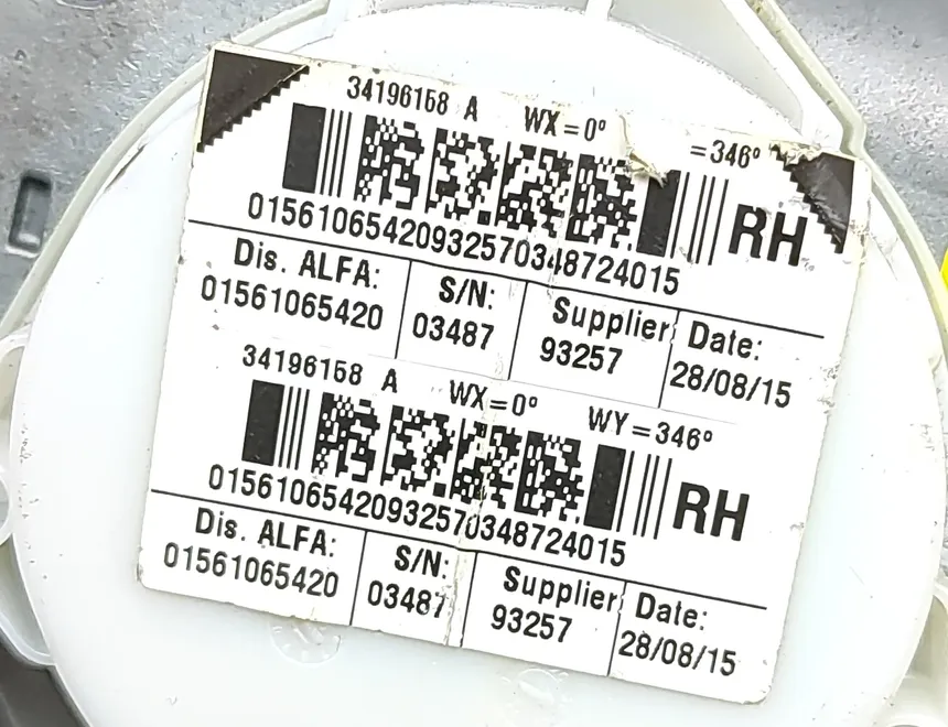 ALFA ROMEO Giulietta 940 (2010-2020) Передній правий ремінь безпеки 156106542,01561065420 33095913