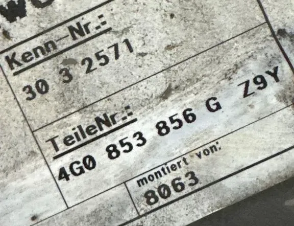 AUDI A6 C7/4G (2010-2020) Права пластикова облицювальна панель порогу 8063,4G0853856G,3032571 35104748