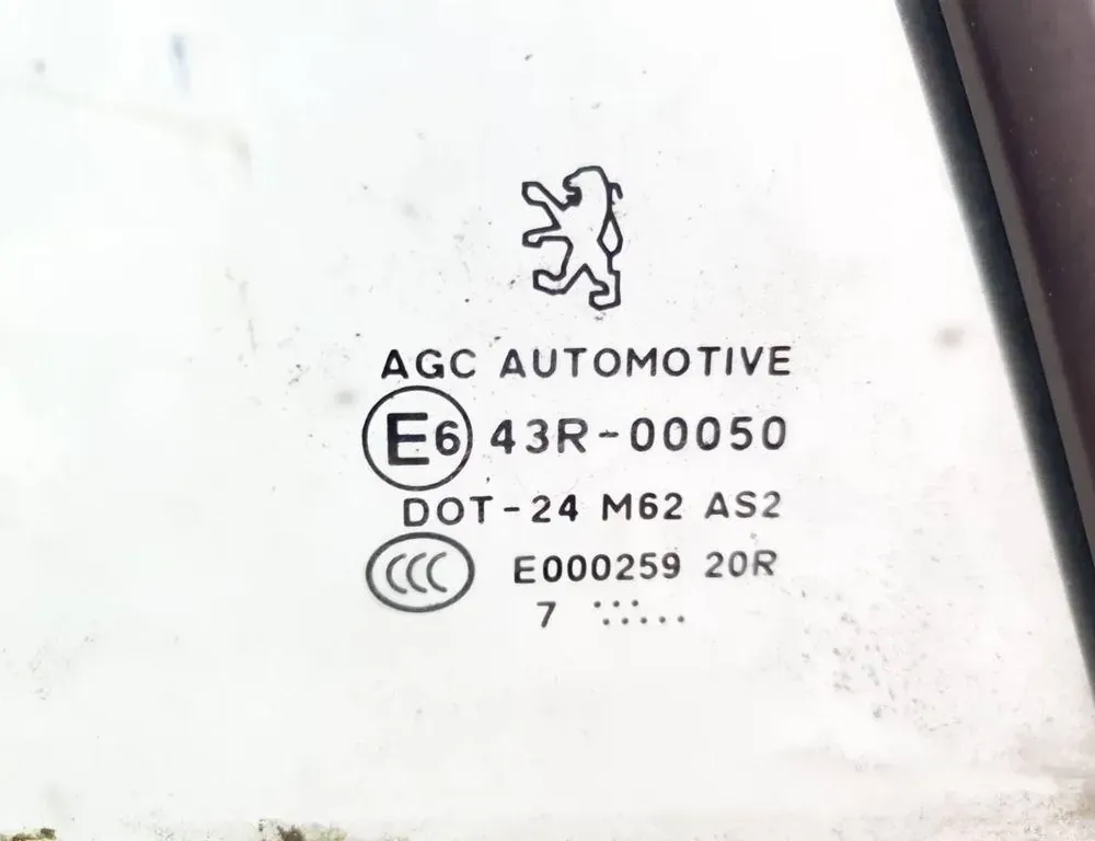 PEUGEOT 307 1 generation (2001-2008) Заднє праве вікно E000259R,43R00050 33234909