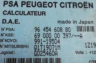 CITROËN C3 1 generation (2002-2010) Інші блоки керування 9645460880 27897105